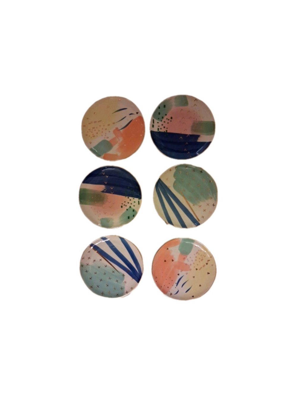 Set Of 6- Pier 1 Imports Small Plates X 6